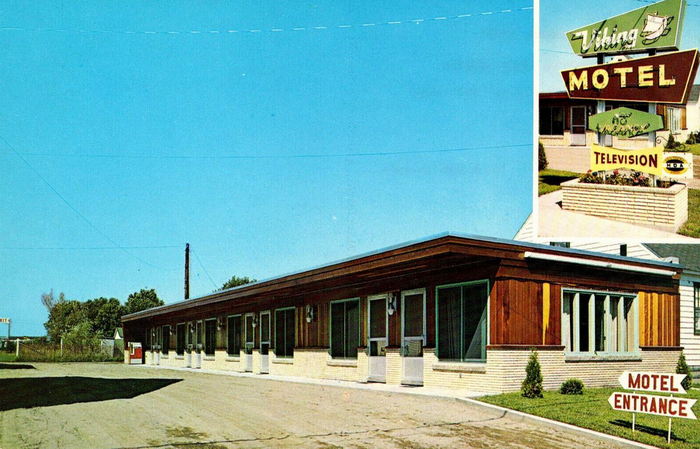 Viking Motel (Imperial Motor Inn) - Vintage Postcard